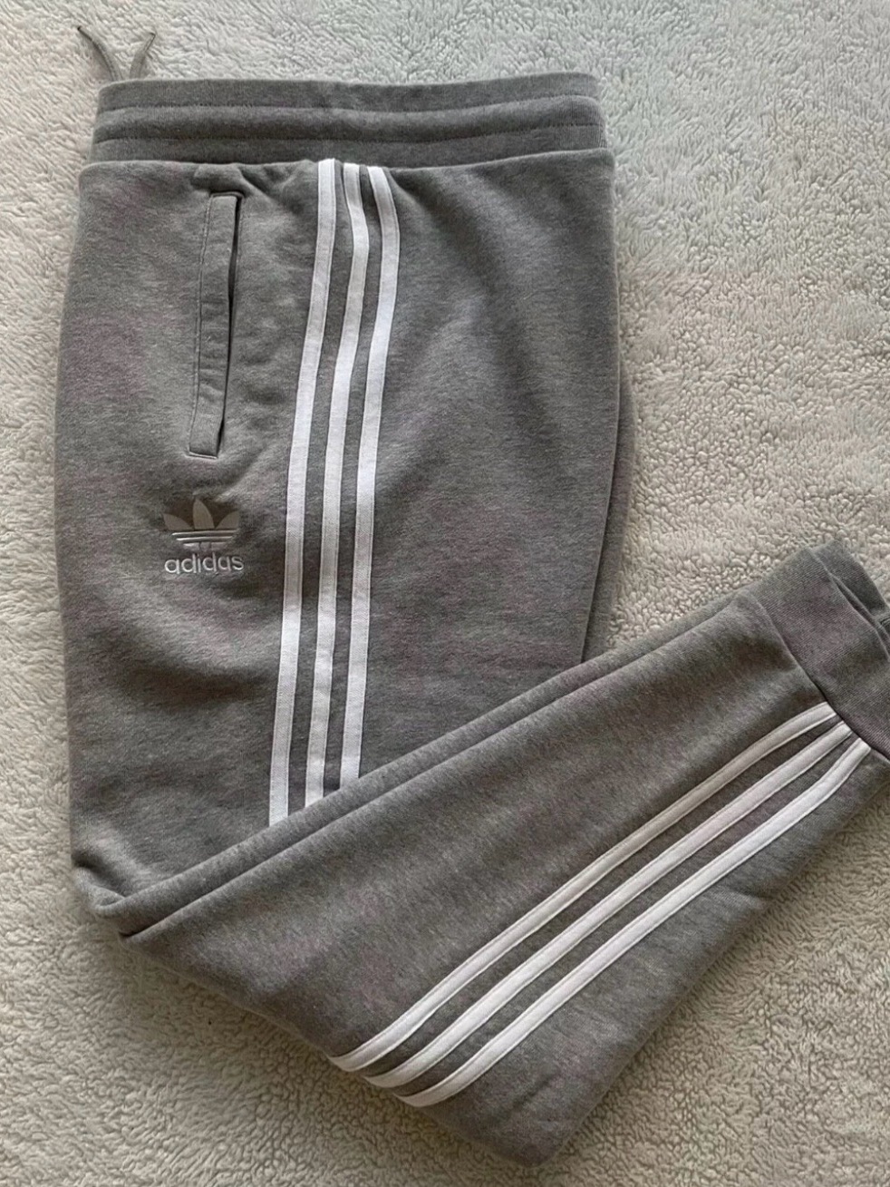 Adidas Originals Men's Adicolor Classics 3-Stripes Sweatpants, Sz S, Color Gray